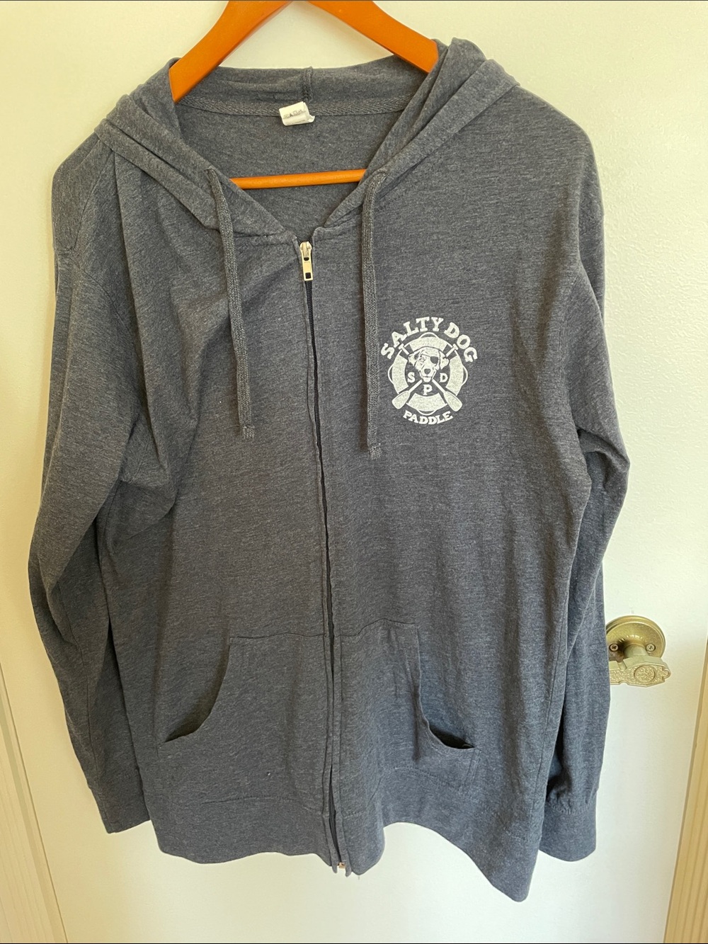 Salty Dog Men's Blue Zip Hoodie